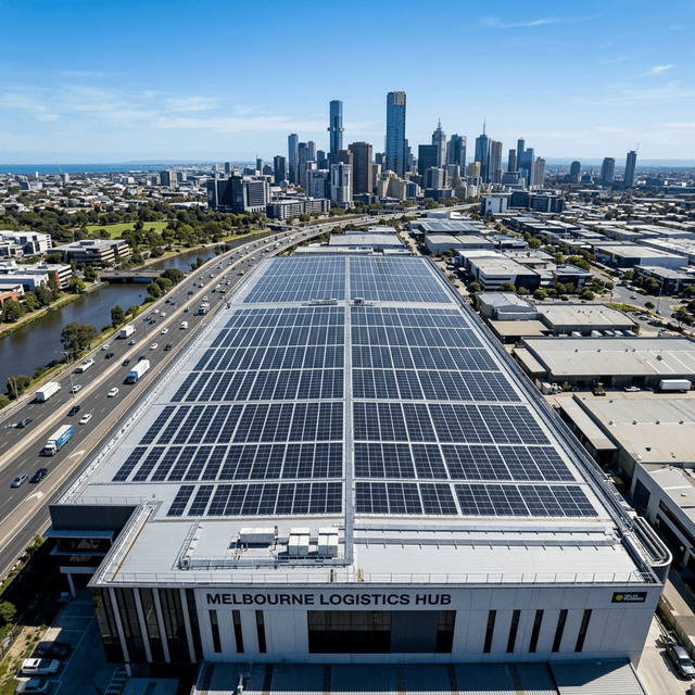 Commercial rooftop solar installation